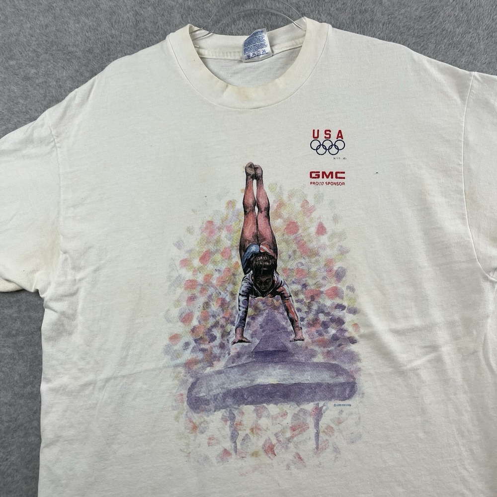 VINTAGE Olympics Shirt Mens Extra‎ Large Adult Gymnastics 1996 Atlanta 90s USA